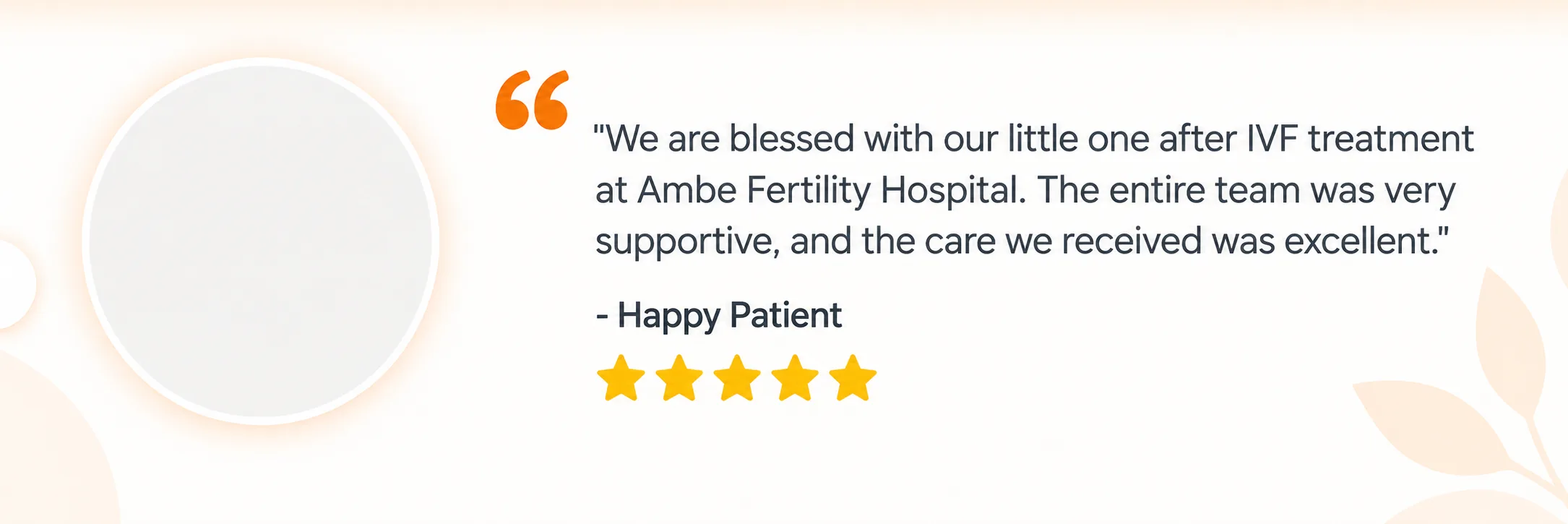 IVF Testimonial with Five-Star Rating
